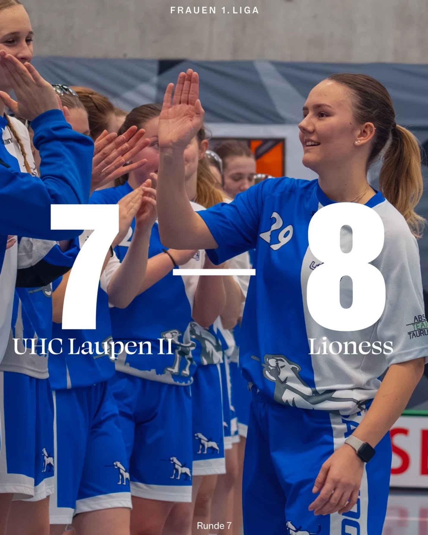 Resultatflash Damen!💙🤍🦁
🔵⚪️
Nach einem Torefestival konnten sich unsere Löwinnen mit 7:8 vs. @uhc_laupen durchsetzen!🔥
🔵⚪️
Grafik: @michel.domeisen 
Foto: @paulakoh05 
🔵⚪️
#lioness #floorballzurichlioness #resultatflash #resultat #win #derby #zürcherderby #1liga #damen #unihockey #iff #unihockey #floorball #innebandy #salibandy #salmingfloorball #taurussports