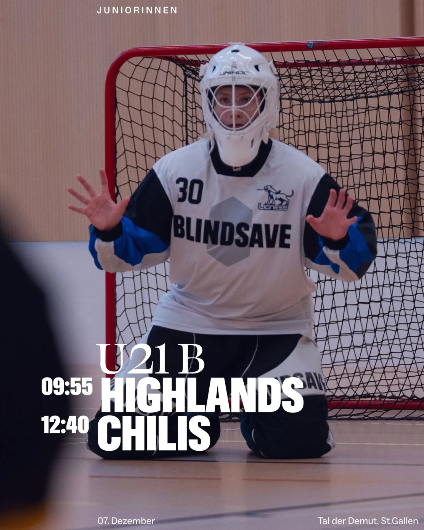 Matchvorschau Juniorinnen!💙🤍🦁
🔵⚪️
U21b
📍 Tal der Demut, St. Gallen
🕑 9:55 vs. @zugerhighlands_u21 
🕑 12:40 vs. @chilis_u21 
🔵⚪️
Grafik: @michel.domeisen 
Foto: @n.rechberger 
🔵⚪️
#lioness #floorballzurichlioness #juniorinnen #u21 #matchvorschau #gameday #derby #zürcherderby #swissunihockey #iff #unihockey #floorball #innebandy #salibandy #salmingfloorball #taurussports