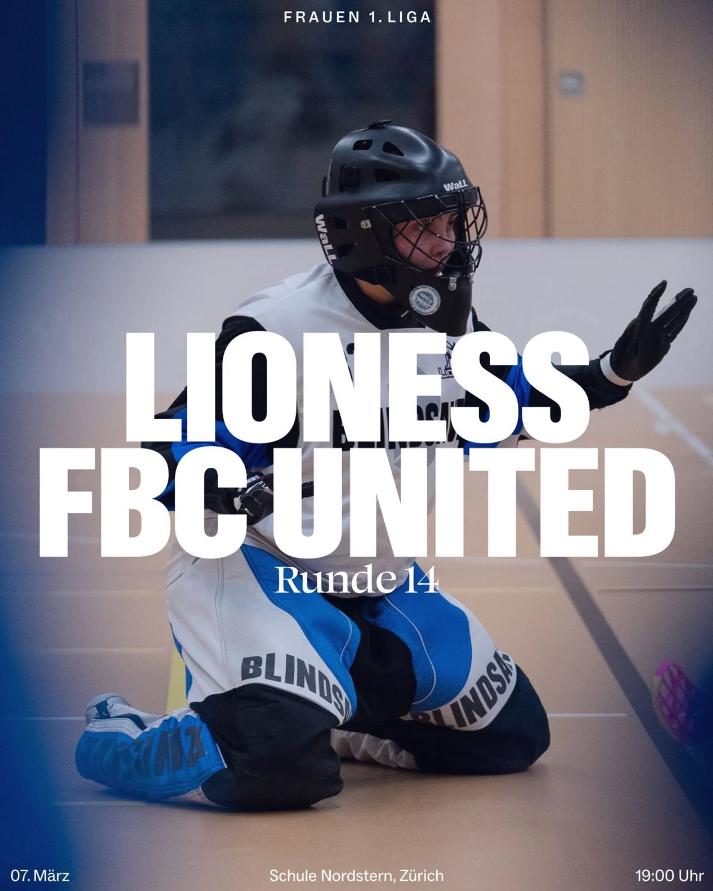 Letztes Meisterschaftsspiel der Damen!💙🤍🦁
🔵⚪️
Am Samstag spielen unsere Löwinnen das letzte Spiel der Saison 25/26 zuhause in der Schule Nordstern. Man trifft um 19:00 Uhr auf Floorball Chur United.
🔵⚪️
Kommt alle in die Halle und unterstützt unsere Frauen ein letztes Mal diese Saison!🔥
🔵⚪️
Grafik: @michel.domeisen
Foto: @n.rechberger 
🔵⚪️
#lioness #floorballzurichlioness #1liga #matchvorschau #swissunihockey