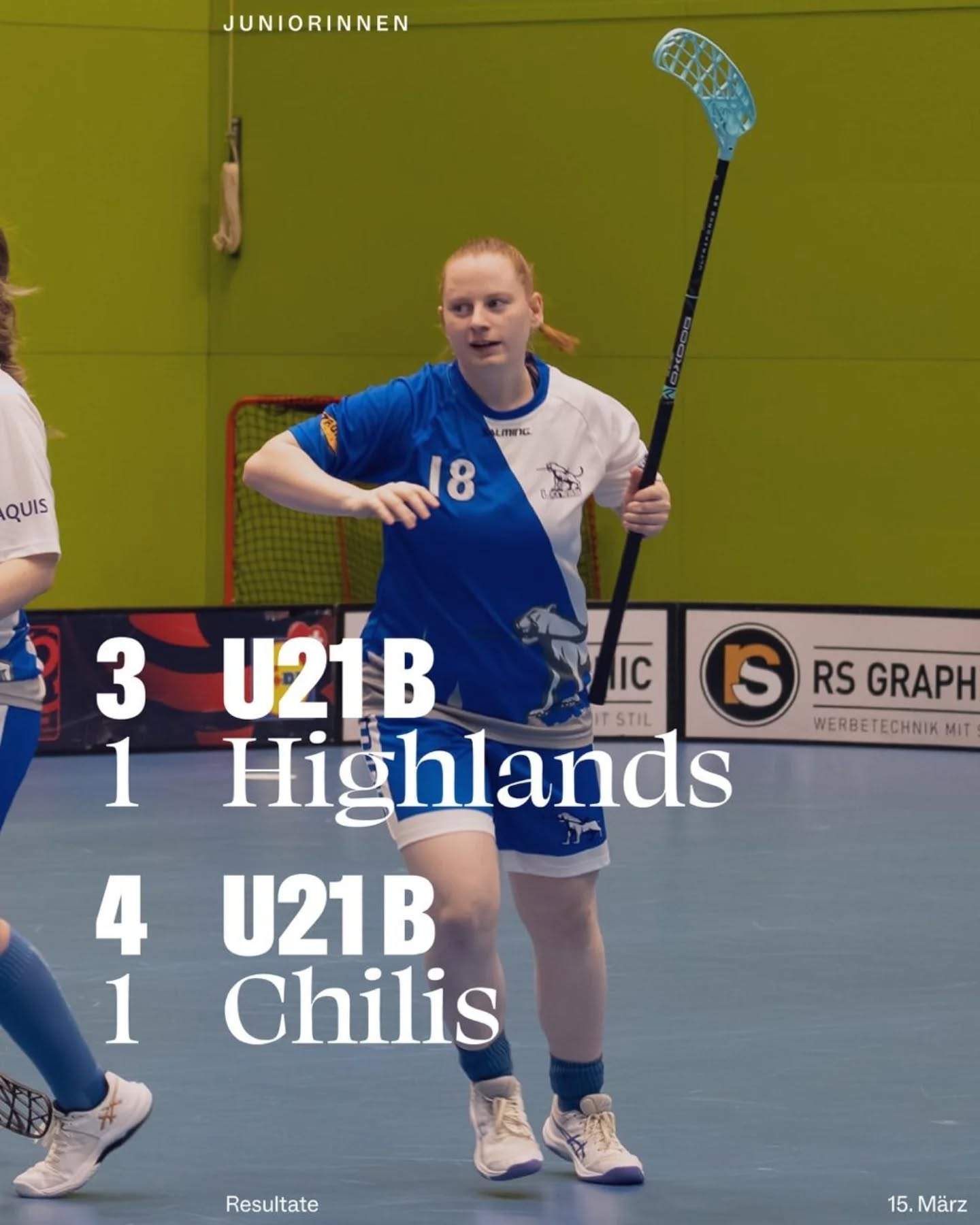 Resultatflash Juniorinnen!💙🤍🦁
🔵⚪️
U21b
✅️ 3:1 vs. @zugerhighlands_u21
✅️ 4:1 vs. @chilis_u21
🔵⚪️
U17b
✅️ 4:2 vs. UR Entlebuch
✅️ 4:1 vs. FLOW
🔵⚪️
Wir gratulieren zu dieser starken Leistung!🔥
🔵⚪️
Grafik: @michel.domeisen
Fotos: @n.rechberger
🔵⚪️
#lioness #floorballzurichlioness #resultatflash #juniorinnen #swissunihockey