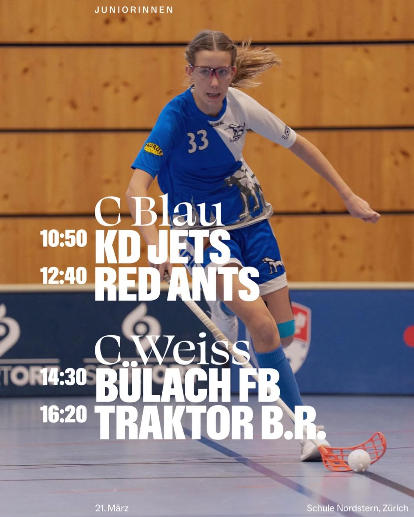 Matchvorschau Juniorinnen!💙🤍😂
🔵⚪️
C blau
📍 Schule Nordstern, Zürich ‼️Heimspiel‼️
🕔 10:50 vs. @kdjets_c_u17b
🕔 12:40 vs. @redants_juniorinnen
🔵⚪️
C weiss
📍 Schule Nordstern, Zürich ‼️Heimspiel‼️
🕔 14:30 vs. @buelachfloorball
🕔 16:20 vs. @uhttraktor
🔵⚪️
Grafik: @michel.domeisen
Foto: @n.rechberger
🔵⚪️
#lioness #floorballzurichlioness #juniorinnen #matchvorschau #swissunihockey