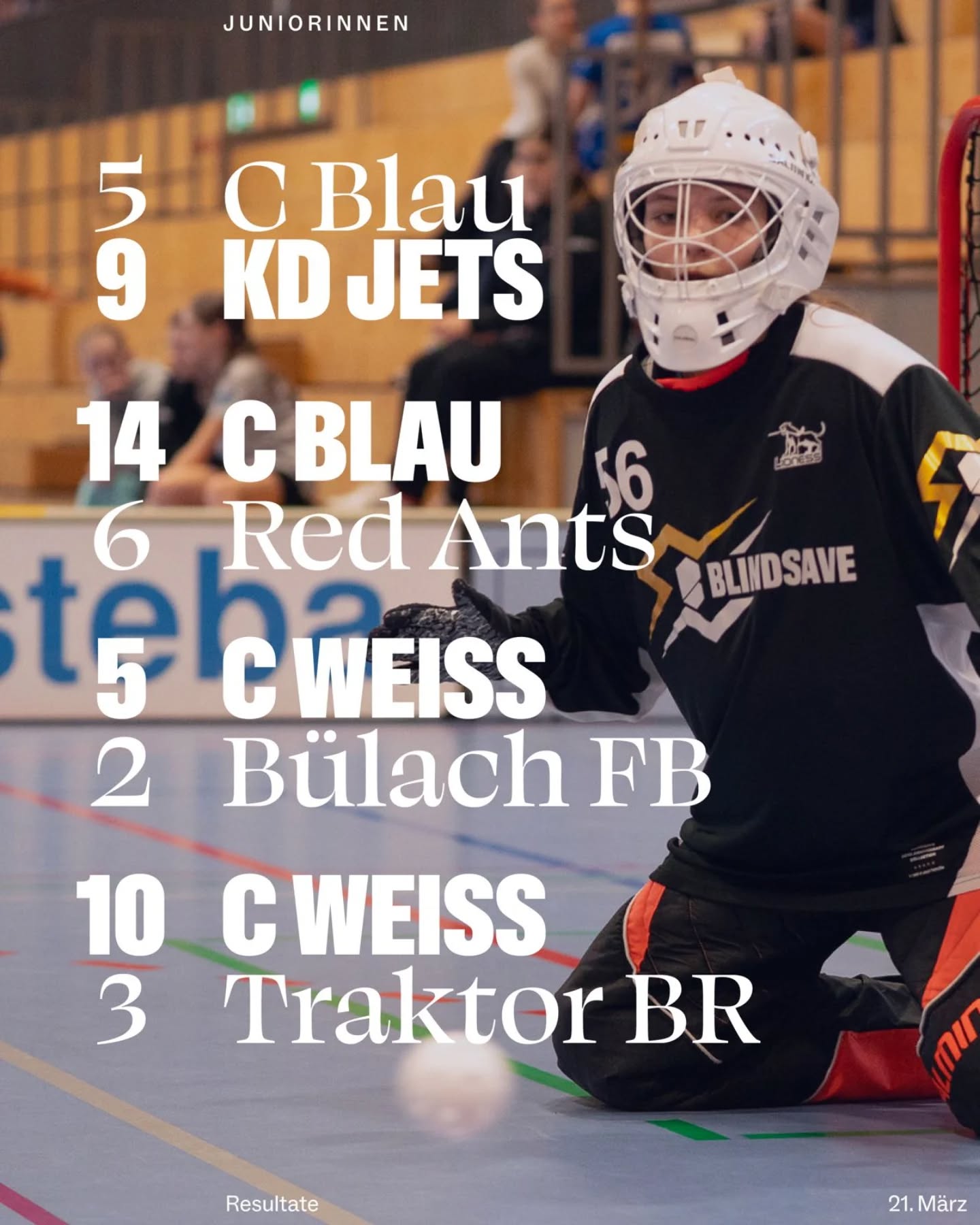 Resultatflash Juniorinnen!💙🤍🦁
🔵⚪️
C Blau
❌️ 5:9 vs. @kdjets_c_u17b
✅️ 14:6 vs. @redants_juniorinnen
🔵⚪️
C Weiss
✅️ 5:2 vs. @buelachfloorball
✅️ 10:3 vs. @uhttraktor
🔵⚪️
Grafik: @michel.domeisen
Foto: @n.rechberger
🔵⚪️
#lioness #floorballzurichlioness #juniorinnen #resultatflash #swissunihockey