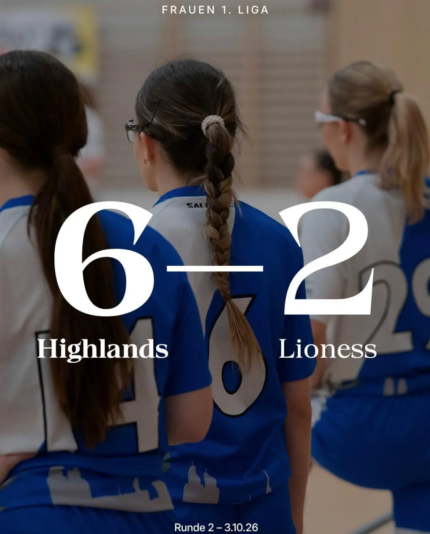 Resultatflash Frauen! 💙🤍🦁
Unser Fanionteam verliert nach einem ungenügenden ersten Drittel mit 6:2 gegen @zugerhighlandsfloorball.
#lioness #floorballzurichlioness #frauen #1liga #swissunihockey