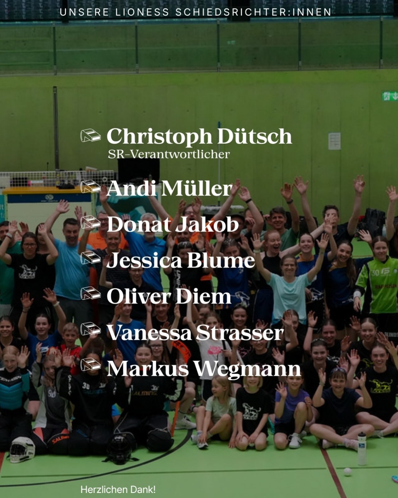 ⚡ No referee, no game! 💙🤍

Ein Spiel besteht nicht nur aus Spieler:innen, Toren und Emotionen. Es braucht auch Menschen, die Verantwortung übernehmen und dafür sorgen, dass Fairness und Respekt auf dem Feld nicht zu kurz kommen. 🏑

Vom 17.–25. Oktober 2026 feiern wir im Rahmen der #weekofthereferee unsere Schiedsrichter:innen und sagen DANKE für ihren wertvollen Einsatz! 🙌

💙 Unsere Lioness-Schiris und Unterstützer: Christoph Dütsch, Andi Müller, Donat Jakob, Jessica Blume, Oliver Diem, Vanessa Strasser und Markus Wegmann

Und denkt daran: Respekt vor den Entscheidungen gehört genauso zum Spiel wie der Jubel über ein Tor! 🥅 💙🤍

#weekofthereferee #respectreferee #norefnogame #floorballzurichlioness