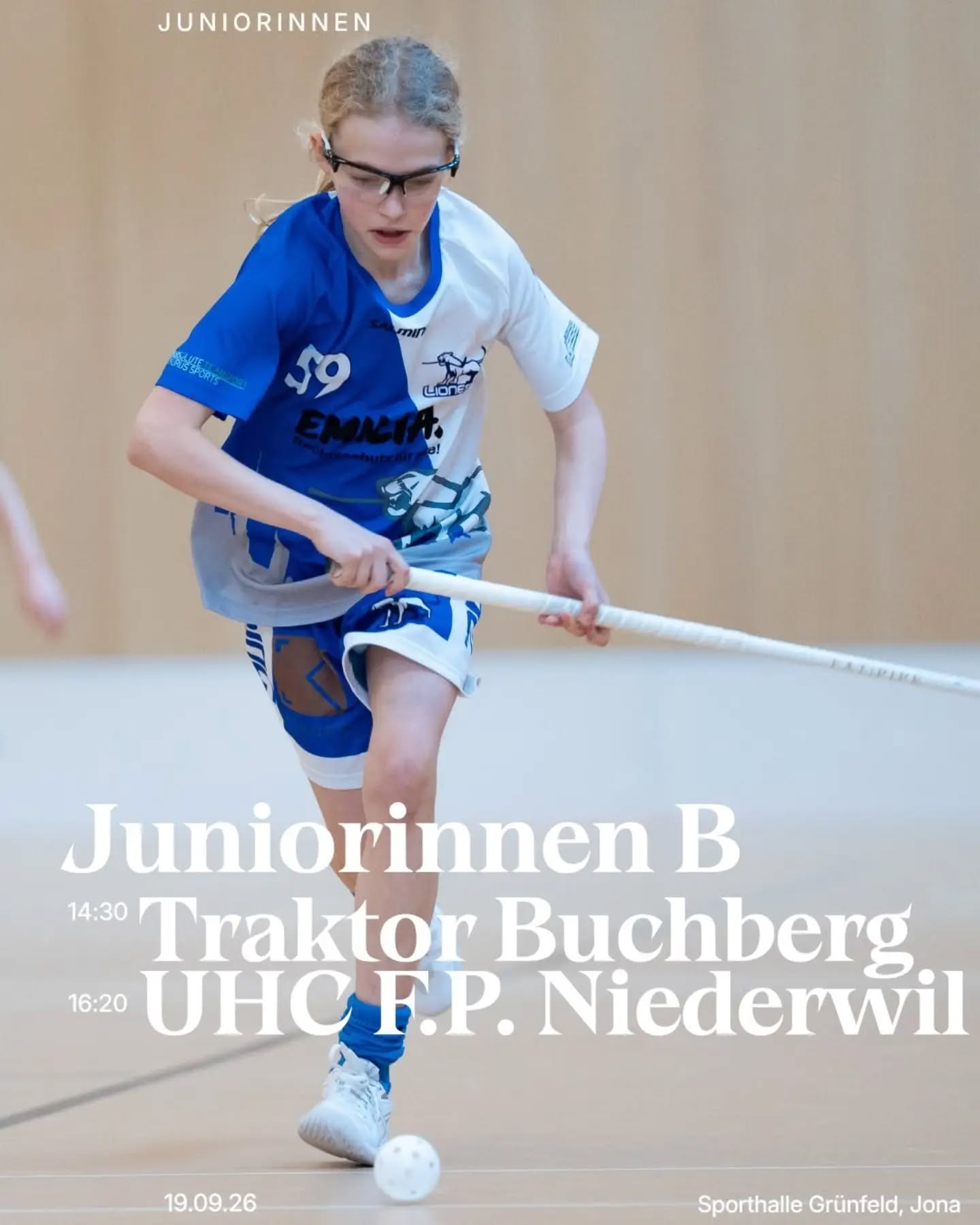 Matchvorschau Juniorinnen!💙🤍🦁

Juniorinnen B
📍 Sporthalle Grünfeld, Jona
🕗 14:30 vs. @uhttraktor 
🕗 16:20 vs. @uhcflyingpenguins 

D Nord
📍 Farlifang, Zumikon
🕗 11:45 vs. Pfannenstiel Egg
🕗 14:30 vs. @zurich_oberland_pumas 

D West
📍 Farlifang, Zumikon
🕗 13:35 vs. @zuerisee_unihockey 

Let's go Ladies!🔥

#lioness #floorballzurichlioness #juniorinnen #matchvorschau #swissunihockey